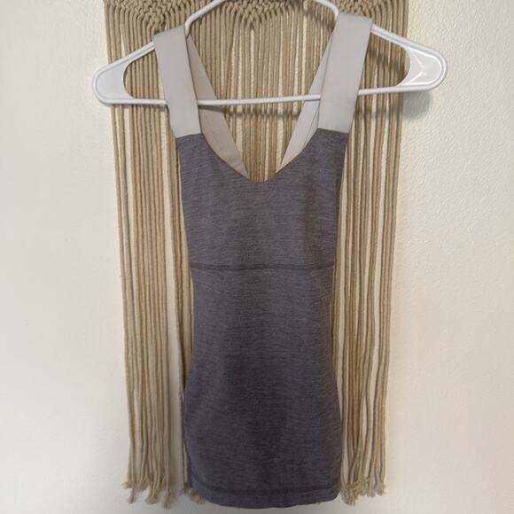 Lululemon test your limits heathered gray/ white size 4 - Picture 6 of 8